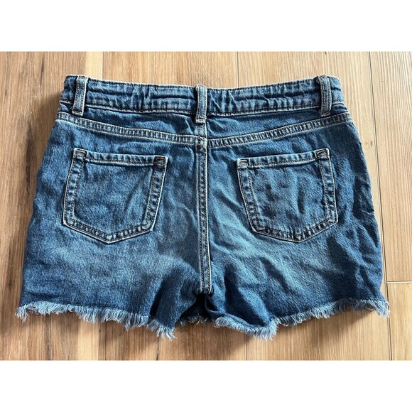 sz 10/12 Girls Blue Jean Stretch Shorts by Cat & Jack - Picture 2 of 6